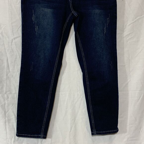 Bloom Chic Straight Leg Jeans Womens 12 Dark Wash - Picture 3 of 6